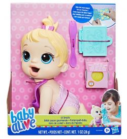 BABY ALIVE - BÉBÉ PAUSE GOURMANDE BLONDE 20 CM